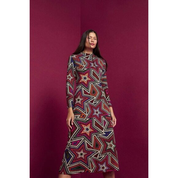 FARM Rio Star Patterned Midi Dress - Multicolor - Picture 1 of 4